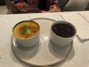 Creme brulee  at Stem & Glory in Cambridge