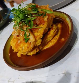 Kilmchi pancakes at Stem & Glory in Cambridge