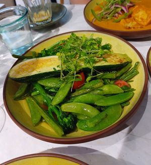 Side of veg at Stem & Glory in Cambridge