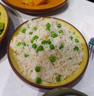 Rice for the tikka at Stem & Glory in Cambridge