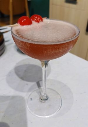 Cherry cocktail, can't remember the name but it was delicious at Stem & Glory in Cambridge