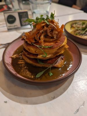 Kimchi pancakes at Stem & Glory in Cambridge