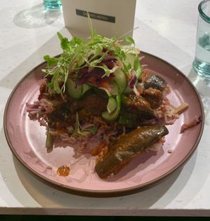 Szechuan Aubergine & kimchi fried rice (vegan & gf)  at Stem & Glory in Cambridge