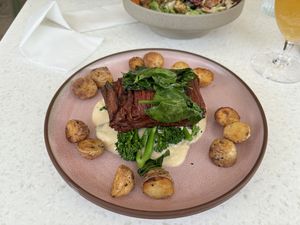 3D soya steak  at Stem & Glory in Cambridge