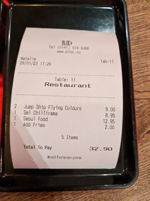  at Bloc Bar Glasgow in Glasgow