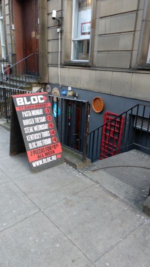 outside at Bloc Bar Glasgow in Glasgow