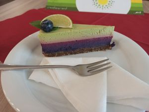 Lime cheesecake at Slunce in Ceske Budejovice