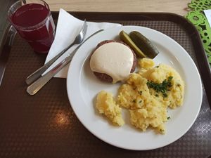 Burger at Slunce in Ceske Budejovice