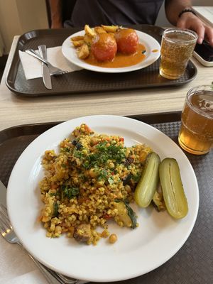 Food from the buffet upstairs  at Slunce in Ceske Budejovice
