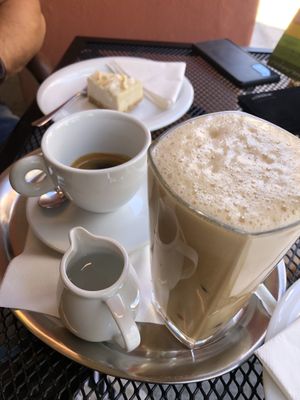 Soy Frappe and americano   at Slunce in Ceske Budejovice