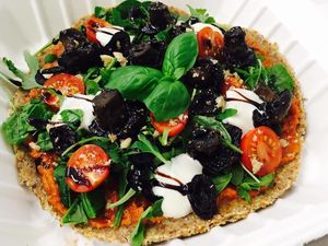 Tasty raw pizza! at Slunce in Ceske Budejovice