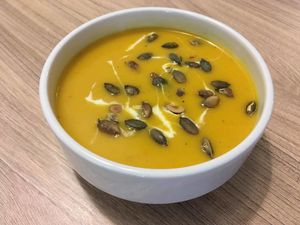 Pumpking soup at Slunce in Ceske Budejovice