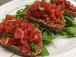 Raw itailan bruschetta at Slunce in Ceske Budejovice