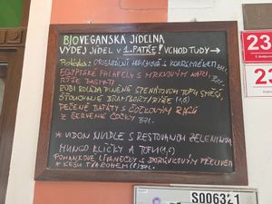 Today's menu at Slunce in Ceske Budejovice