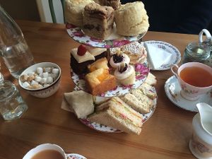 Vegan afternoon tea. at Hidden Lane Tea Room in Glasgow