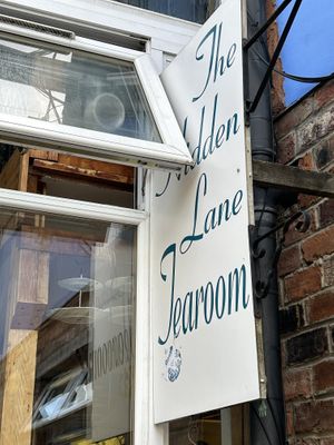 View from the outside  at Hidden Lane Tea Room in Glasgow