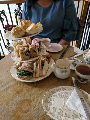 vegan afternoon tea  at Hidden Lane Tea Room in Glasgow