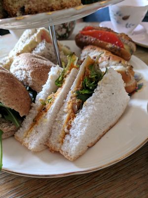vegan sandwich at Hidden Lane Tea Room in Glasgow