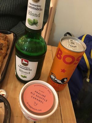 Drinks and dessert from 2 x petit menu  at Hank Vegan Pizza in Paris