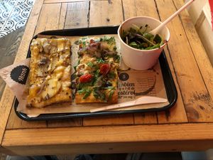 Mushroom w potato and a veggie slice😋 at Hank Vegan Pizza in Paris