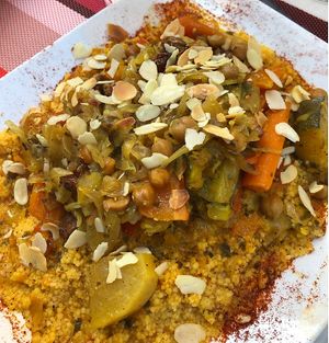 Couscous with root veggies at Namasthe in Montauban