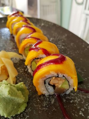 Vegan sushi "kinosaki" at Suka in Suances