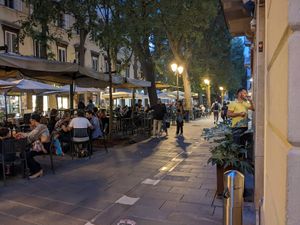 Outside at La Caveja in Trieste