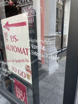 Sorbet menu  at Brustolon Cafe Gelateria in Koblenz