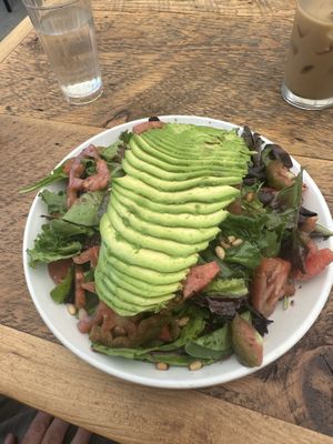 Grain bowl with avocado sub makes it vegan   at Julie's Coffee and Tea Garden in Alameda