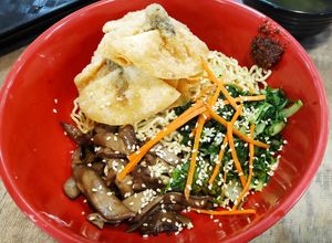 Ka Ka Kolo Mee with special chilli at FIREFLY 萤火虫 by Thunder Tree in Central Singapore