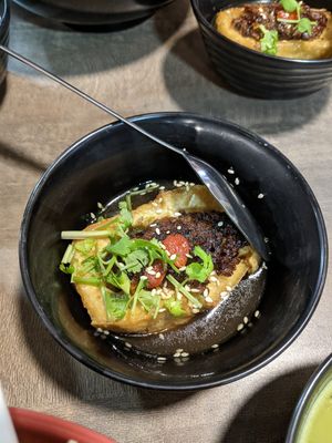 Yong tau Fu - homemade and yummy at FIREFLY 萤火虫 by Thunder Tree in Central Singapore