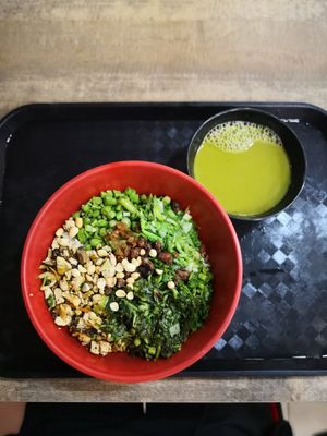 The famous Thunder Tea with rice at FIREFLY 萤火虫 by Thunder Tree in Central Singapore