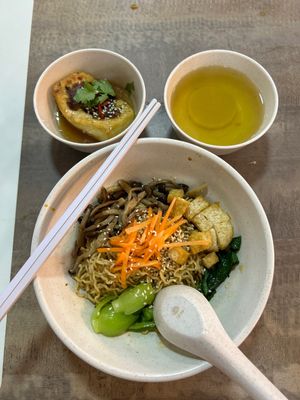 Yummy! Add one doupok $0.50 more . So affordable. This will be my fauvouraye place to eat vegetarian !  at FIREFLY 萤火虫 by Thunder Tree in Central Singapore