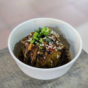 Vegan bittergourd yong tau foo at FIREFLY 萤火虫 by Thunder Tree in Central Singapore