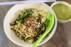 Thunder tea rice  at FIREFLY 萤火虫 by Thunder Tree in Central Singapore