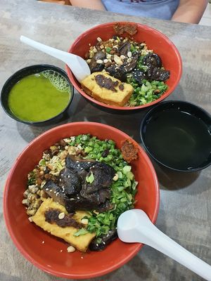 Thunder tea noodles with additional beancurd & mushroom at FIREFLY 萤火虫 by Thunder Tree in Central Singapore