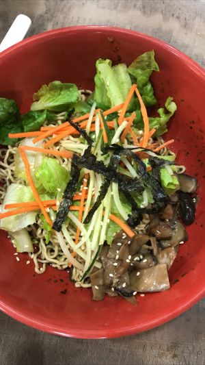 king oyster mushroom kolo mee $4.80 👍🏻👍🏻👍🏻 at FIREFLY 萤火虫 by Thunder Tree in Central Singapore