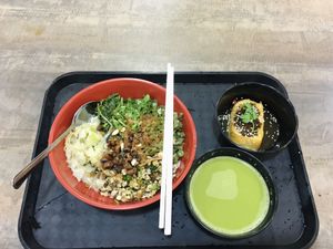 Blew my mind for 6.80 sgd lei Cha rice and the tofu for 1.50 sgd  at FIREFLY 萤火虫 by Thunder Tree in Central Singapore