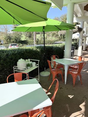 Outdoor patio   at Rori's Creamery in Santa Barbara