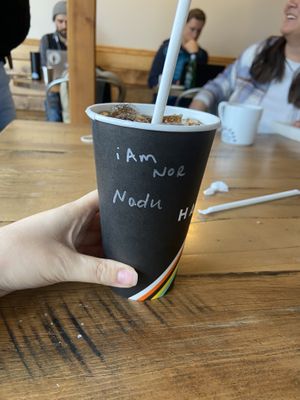 Iced coffee  at Handlebar Coffee Roaster in Santa Barbara