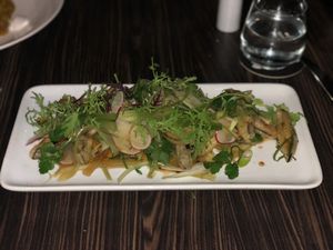 Eggplant dish made for us vegan at A Touch of Salt in Townsville