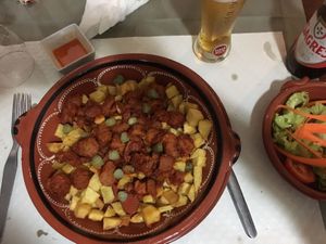 portuguese style tofu (but actually seitan) at Chaparro Natura in Odeceixe
