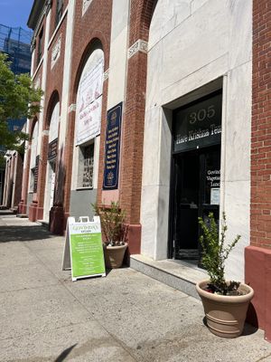 The front   at Govinda's Vegetarian Lunch in Brooklyn