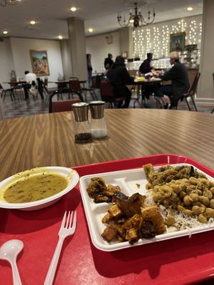 $14  at Govinda's Vegetarian Lunch in Brooklyn