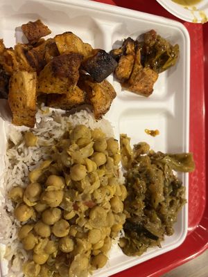 Super oily but yummy!   at Govinda's Vegetarian Lunch in Brooklyn