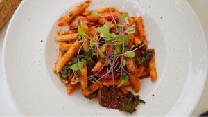 Vegan pasta at Freta 33 in Warsaw