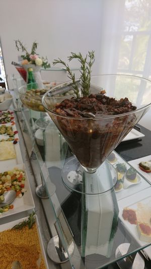 some eggplant anti pasti at Villa Vegana in Brasilia