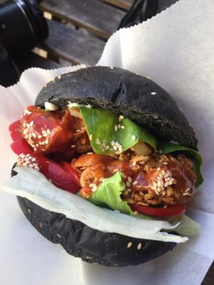 The sweet burger at Hood - Konyushennaya in St Petersburg