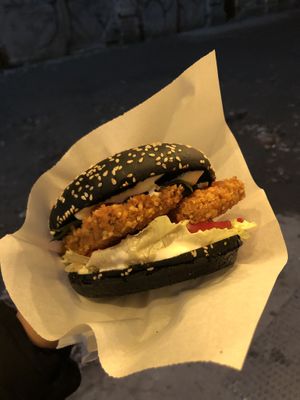 Sweet Baby burger ❤️ at Hood - Konyushennaya in St Petersburg