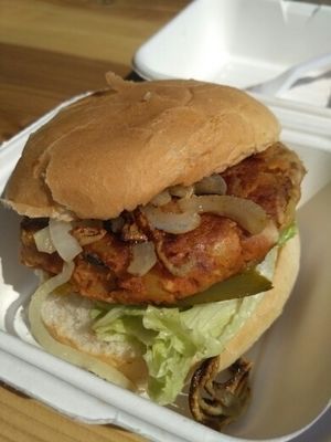 Bean n Cashew Burger  at Patty&Franks in Bexhill